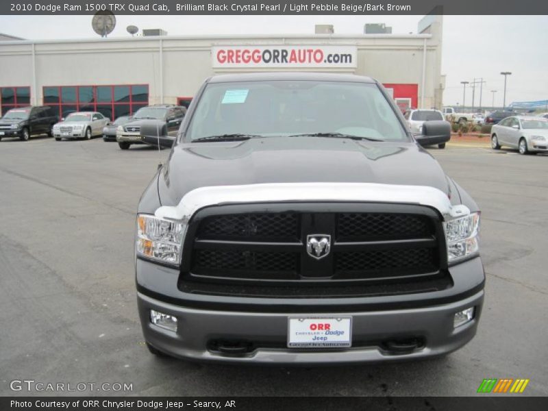 Brilliant Black Crystal Pearl / Light Pebble Beige/Bark Brown 2010 Dodge Ram 1500 TRX Quad Cab