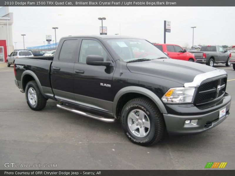 Brilliant Black Crystal Pearl / Light Pebble Beige/Bark Brown 2010 Dodge Ram 1500 TRX Quad Cab