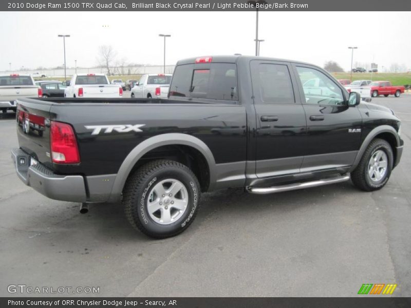 Brilliant Black Crystal Pearl / Light Pebble Beige/Bark Brown 2010 Dodge Ram 1500 TRX Quad Cab