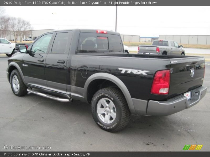Brilliant Black Crystal Pearl / Light Pebble Beige/Bark Brown 2010 Dodge Ram 1500 TRX Quad Cab