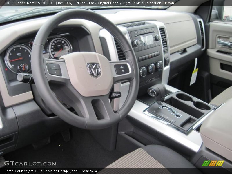 Brilliant Black Crystal Pearl / Light Pebble Beige/Bark Brown 2010 Dodge Ram 1500 TRX Quad Cab