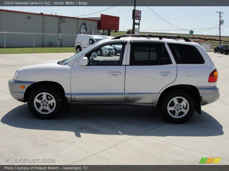 Nordic White / Beige 2004 Hyundai Santa Fe GLS