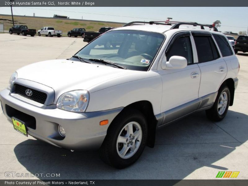 Nordic White / Beige 2004 Hyundai Santa Fe GLS