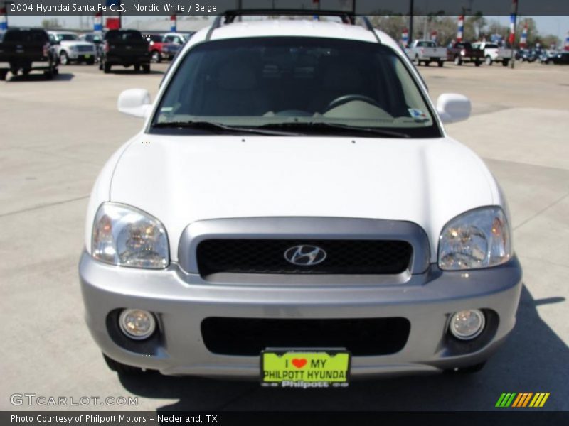 Nordic White / Beige 2004 Hyundai Santa Fe GLS