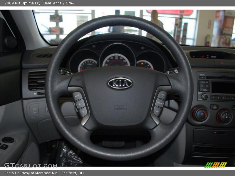 Clear White / Gray 2009 Kia Optima LX