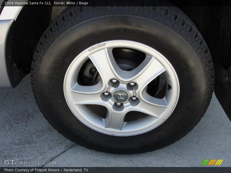 Nordic White / Beige 2004 Hyundai Santa Fe GLS