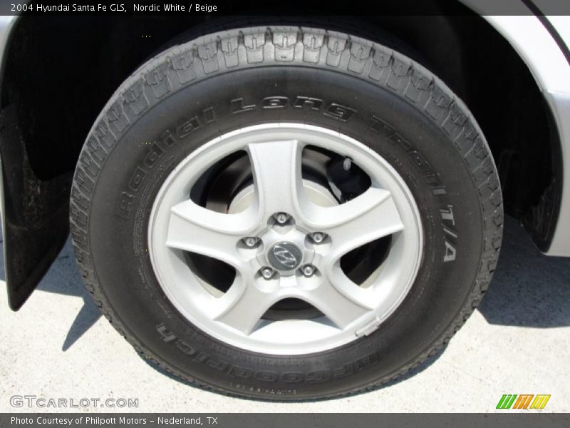 Nordic White / Beige 2004 Hyundai Santa Fe GLS