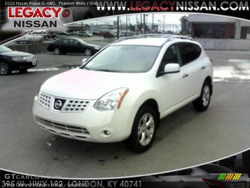 Phantom White / Gray 2010 Nissan Rogue SL AWD