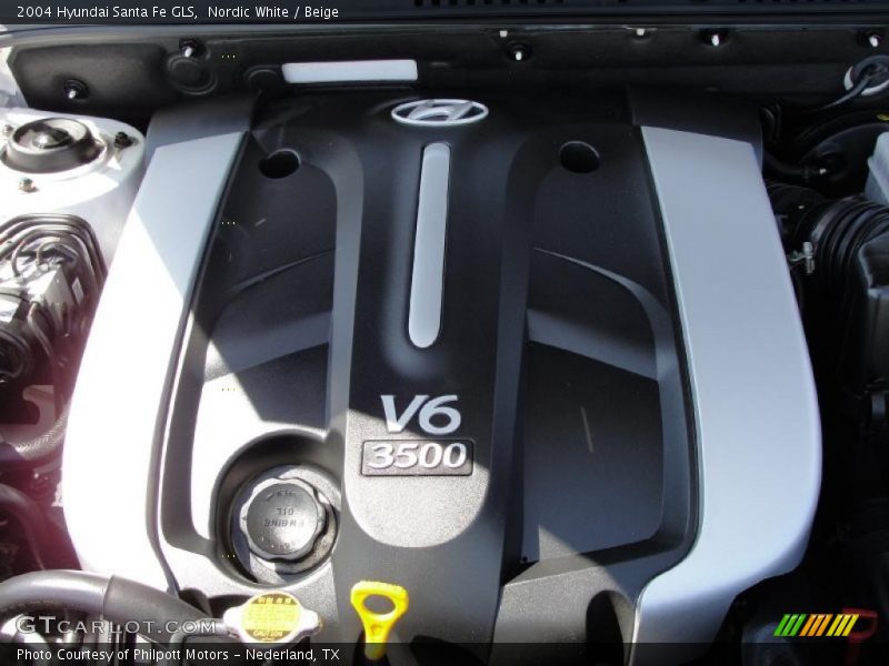 Nordic White / Beige 2004 Hyundai Santa Fe GLS
