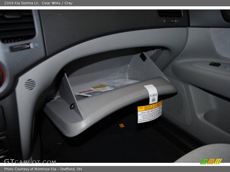 Clear White / Gray 2009 Kia Optima LX