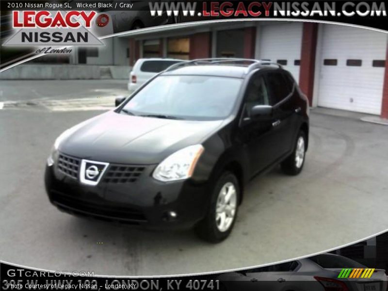 Wicked Black / Gray 2010 Nissan Rogue SL