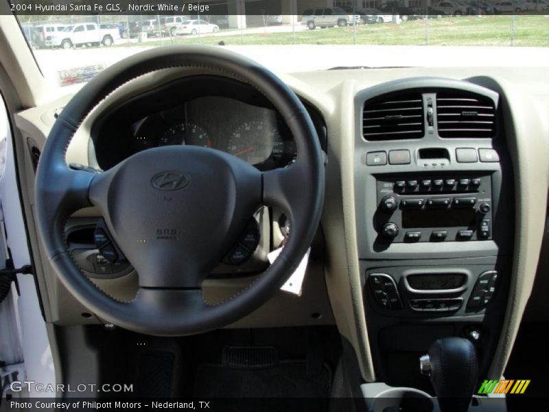 Nordic White / Beige 2004 Hyundai Santa Fe GLS