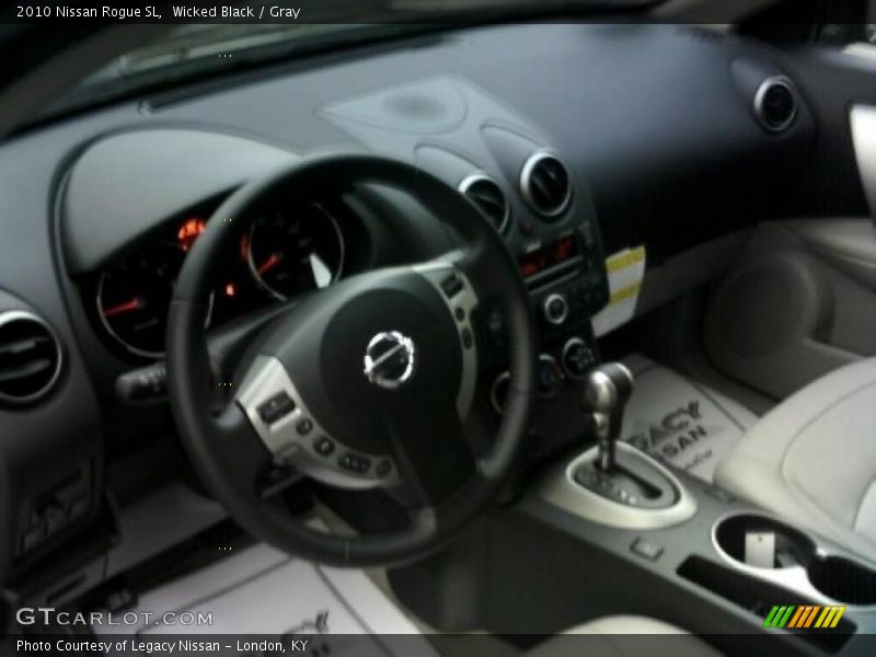 Wicked Black / Gray 2010 Nissan Rogue SL