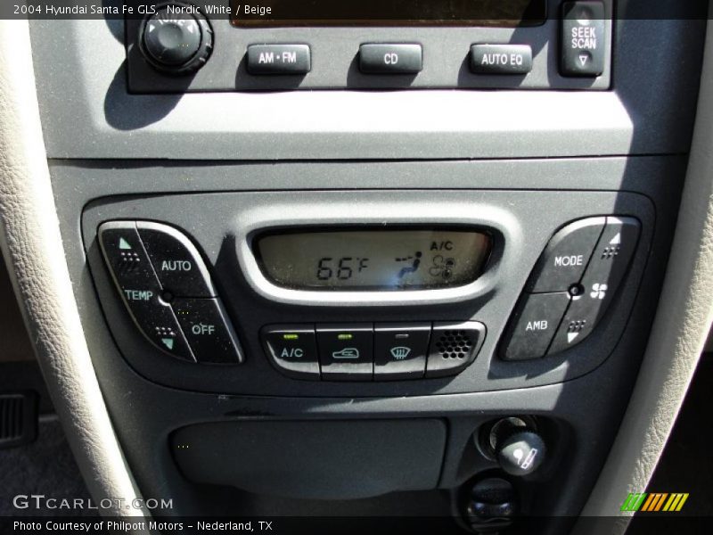 Nordic White / Beige 2004 Hyundai Santa Fe GLS