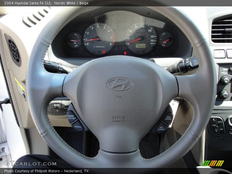 Nordic White / Beige 2004 Hyundai Santa Fe GLS