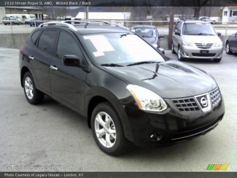 Wicked Black / Black 2010 Nissan Rogue SL AWD