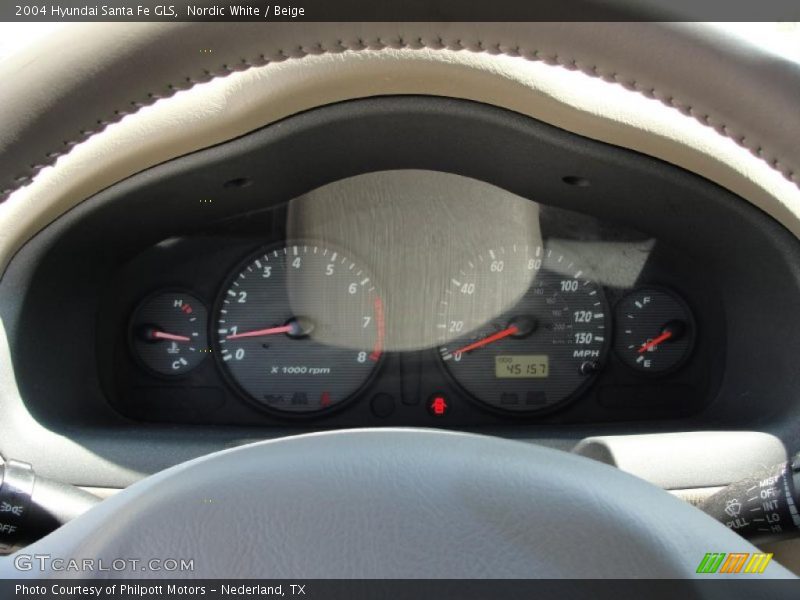 Nordic White / Beige 2004 Hyundai Santa Fe GLS