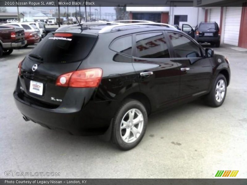 Wicked Black / Black 2010 Nissan Rogue SL AWD