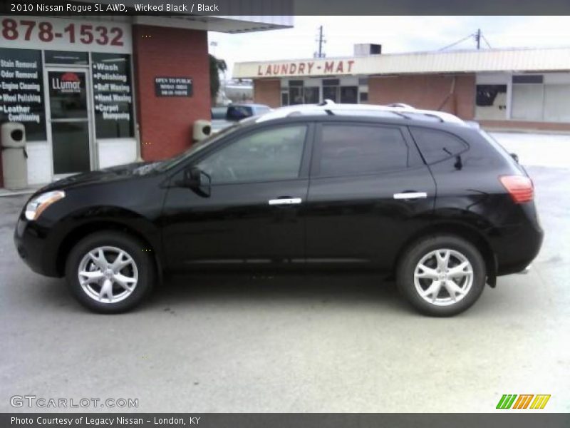 Wicked Black / Black 2010 Nissan Rogue SL AWD