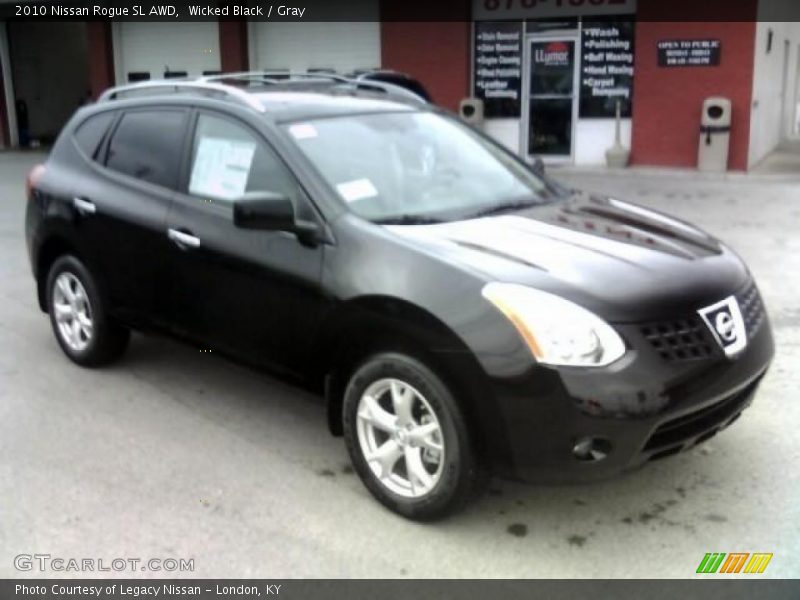 Wicked Black / Gray 2010 Nissan Rogue SL AWD