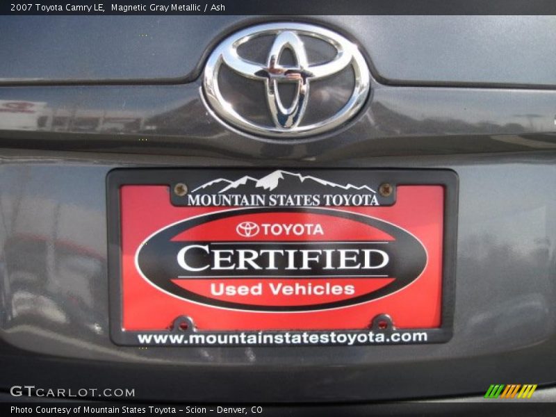 Magnetic Gray Metallic / Ash 2007 Toyota Camry LE