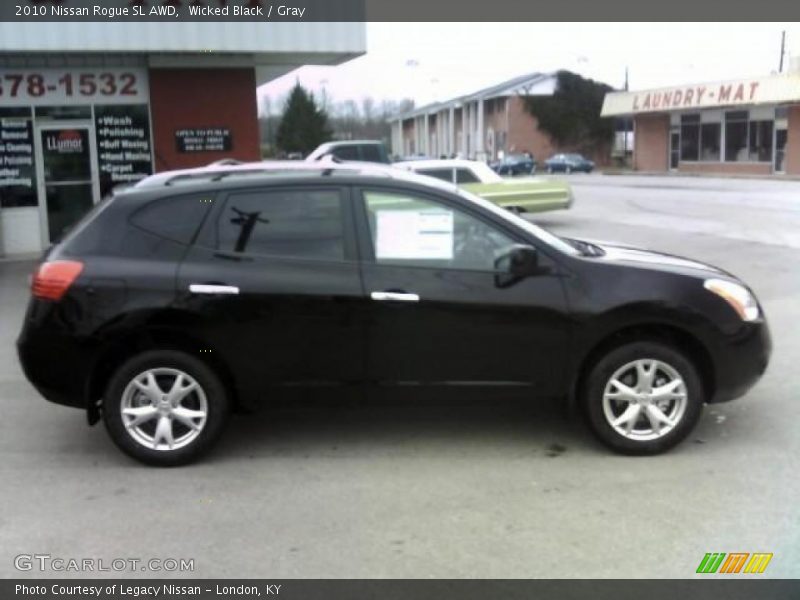 Wicked Black / Gray 2010 Nissan Rogue SL AWD