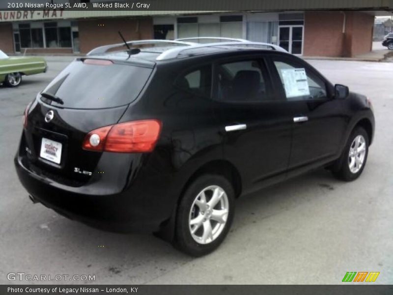 Wicked Black / Gray 2010 Nissan Rogue SL AWD