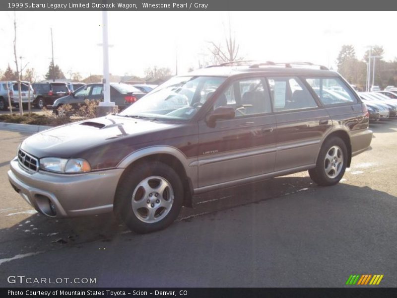 Winestone Pearl / Gray 1999 Subaru Legacy Limited Outback Wagon