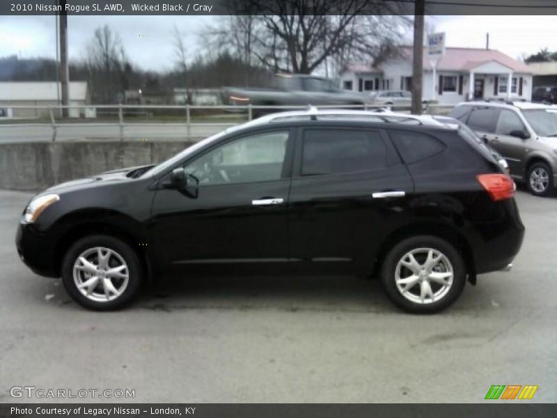 Wicked Black / Gray 2010 Nissan Rogue SL AWD