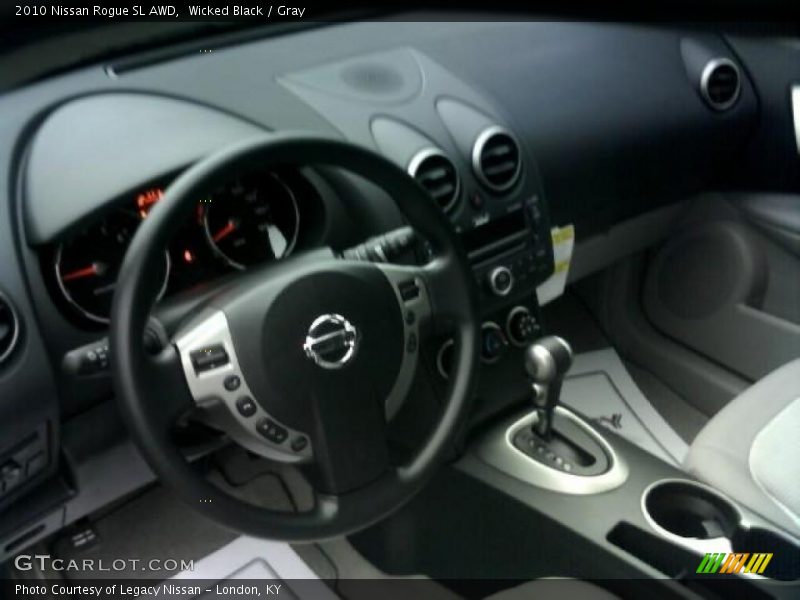 Wicked Black / Gray 2010 Nissan Rogue SL AWD
