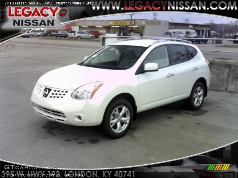 Phantom White / Gray 2010 Nissan Rogue SL AWD
