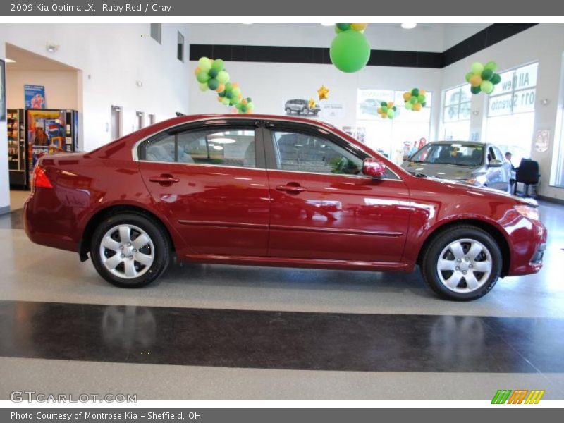 Ruby Red / Gray 2009 Kia Optima LX