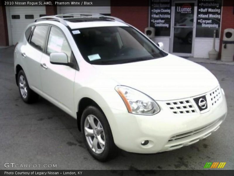 Phantom White / Black 2010 Nissan Rogue SL AWD