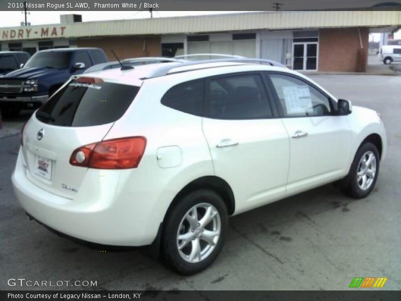 Phantom White / Black 2010 Nissan Rogue SL AWD