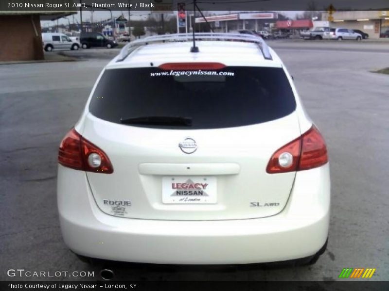 Phantom White / Black 2010 Nissan Rogue SL AWD