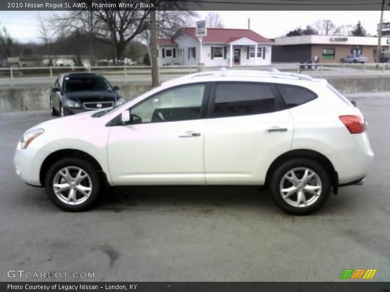 Phantom White / Black 2010 Nissan Rogue SL AWD