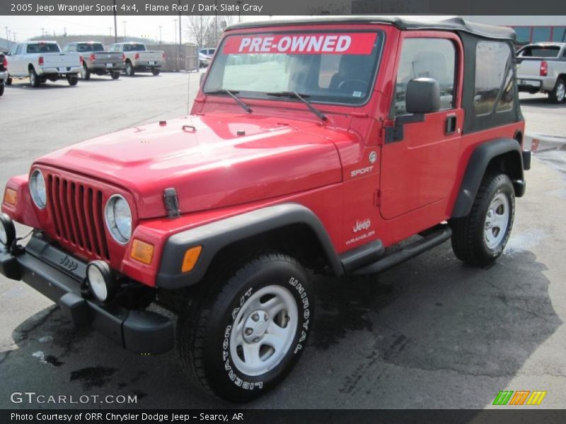 Flame Red / Dark Slate Gray 2005 Jeep Wrangler Sport 4x4