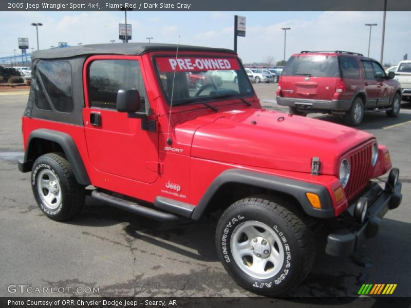 Flame Red / Dark Slate Gray 2005 Jeep Wrangler Sport 4x4