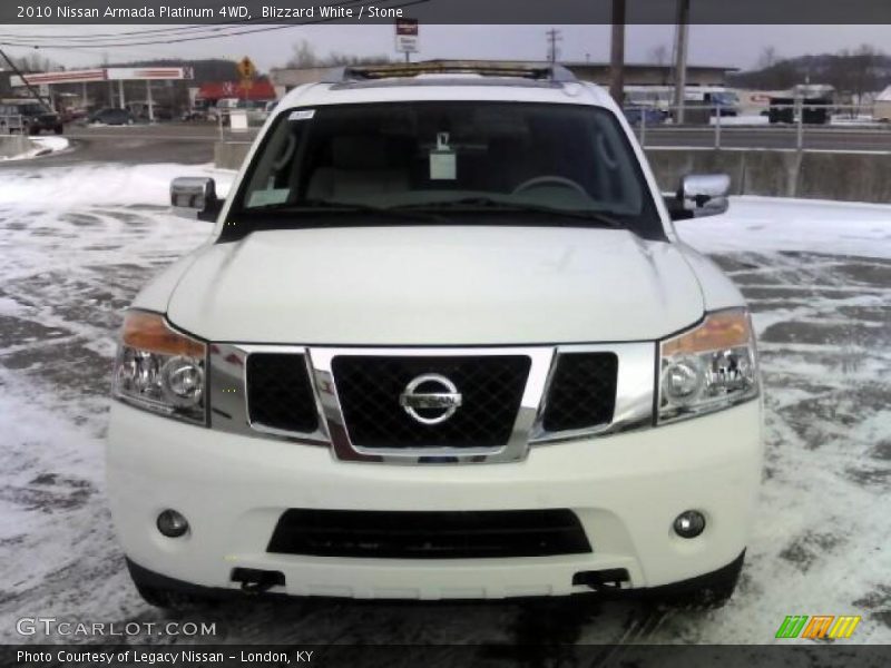 Blizzard White / Stone 2010 Nissan Armada Platinum 4WD