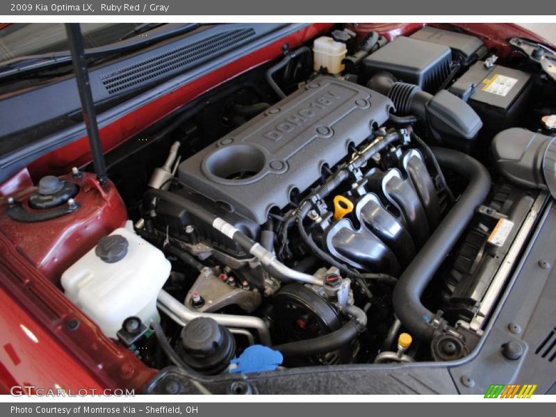 Ruby Red / Gray 2009 Kia Optima LX