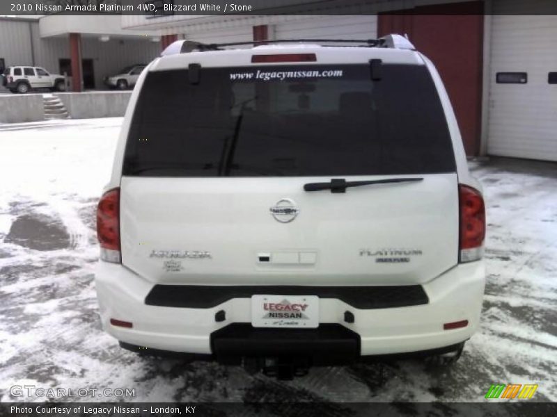 Blizzard White / Stone 2010 Nissan Armada Platinum 4WD