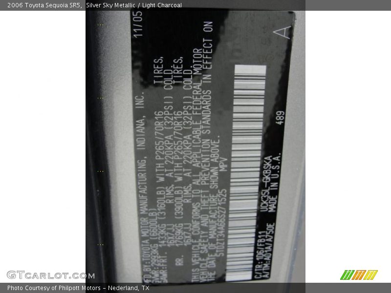 Silver Sky Metallic / Light Charcoal 2006 Toyota Sequoia SR5