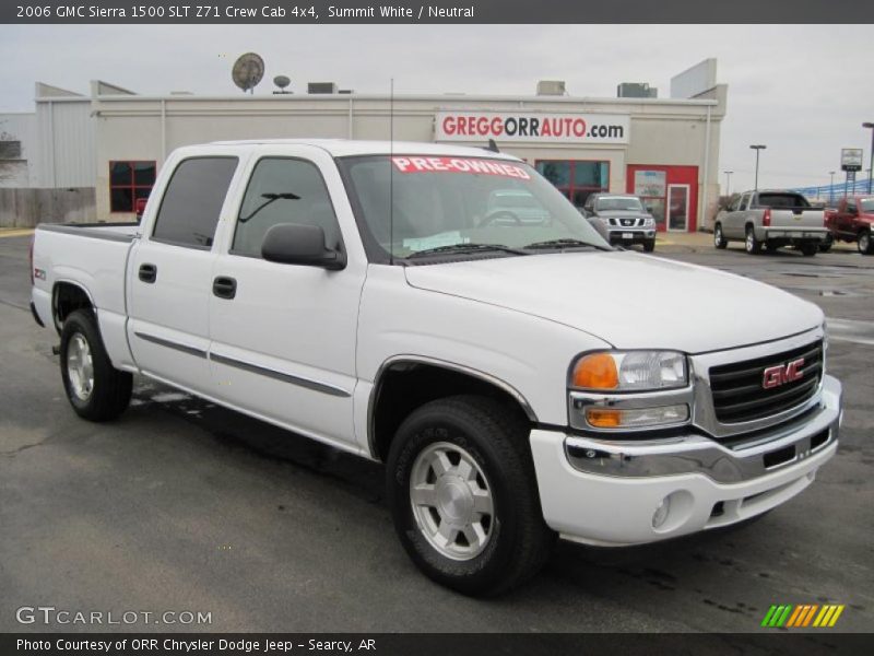 Summit White / Neutral 2006 GMC Sierra 1500 SLT Z71 Crew Cab 4x4
