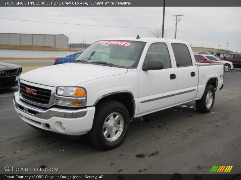 Summit White / Neutral 2006 GMC Sierra 1500 SLT Z71 Crew Cab 4x4