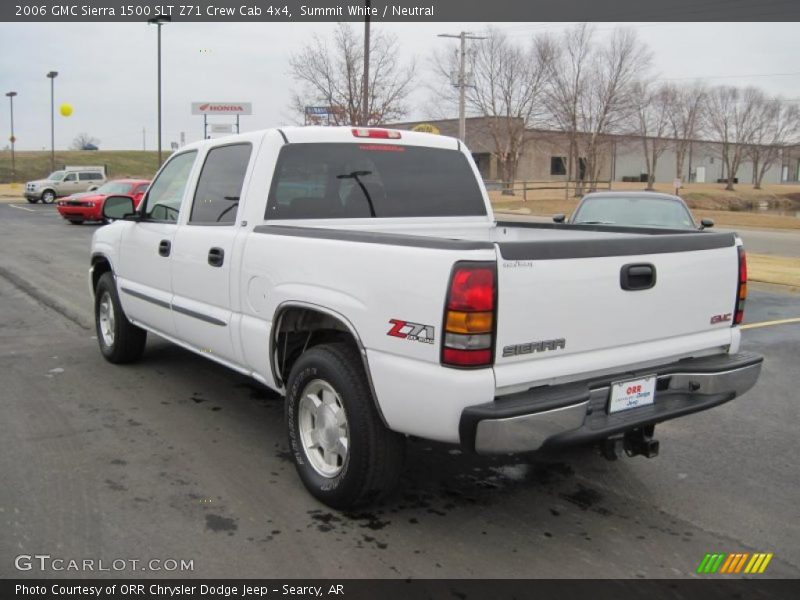 Summit White / Neutral 2006 GMC Sierra 1500 SLT Z71 Crew Cab 4x4