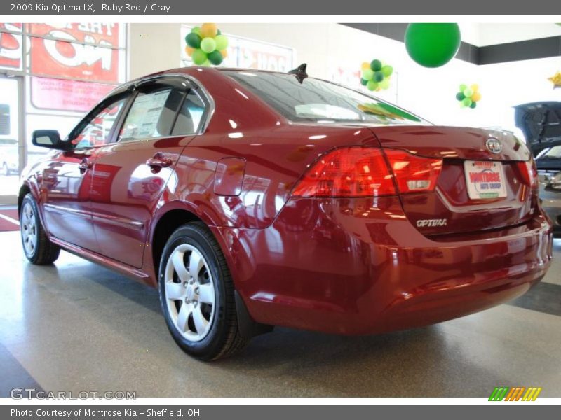 Ruby Red / Gray 2009 Kia Optima LX