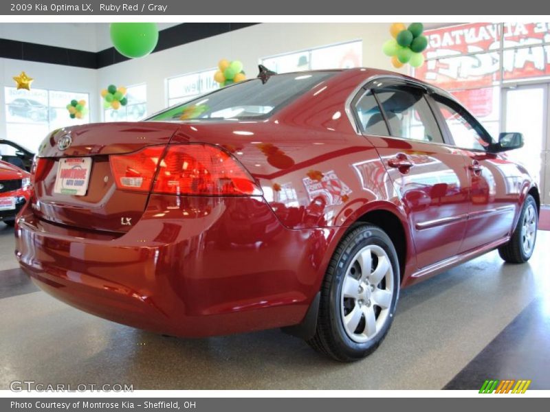 Ruby Red / Gray 2009 Kia Optima LX