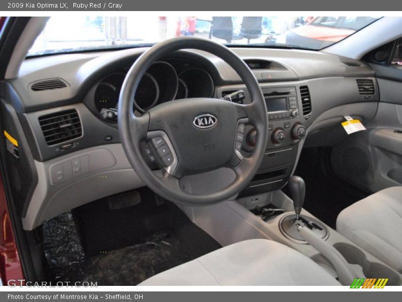 Ruby Red / Gray 2009 Kia Optima LX