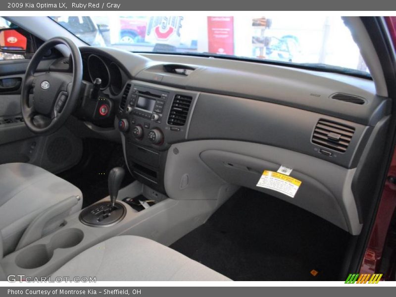 Ruby Red / Gray 2009 Kia Optima LX