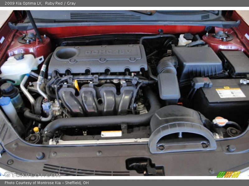 Ruby Red / Gray 2009 Kia Optima LX